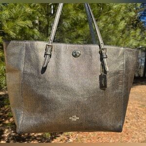 Coach Metallic Leather Tote
